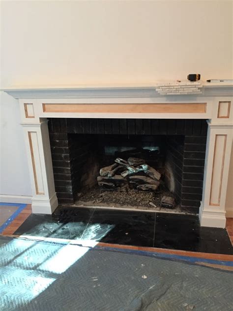 paint peeling inside gas fireplace